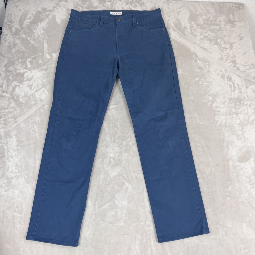 Onward Reserve Pants Mens 35x32 Blue Straight Leg Stretch Chino Golf Preppy